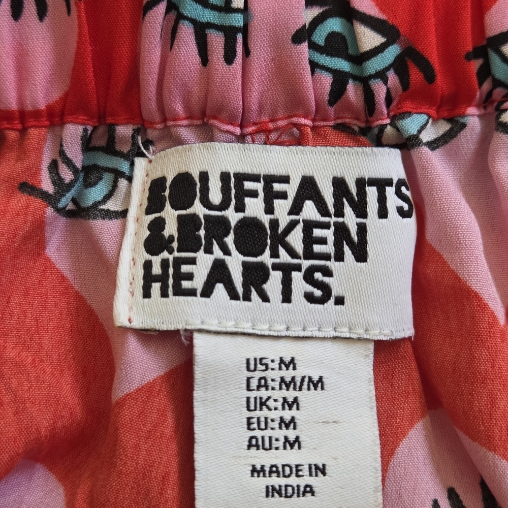 Bouffants & Broken Pajama  Small Hearts Red Eyes Shorts - Picture 3 of 7